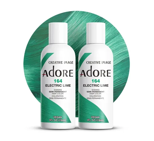 Vista 108 de Adore Tinte semipermanente verde para el cabello, vegano y sin crueldad, 4 onzas líquidas, 163 Green Apple (paquete de 1)