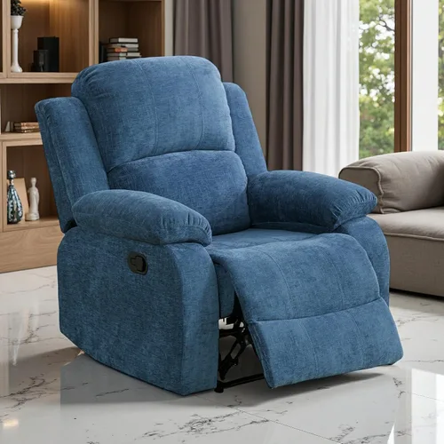 Vista 53 de Juego de Muebles para Sala de Estar, Juego de Sofá Reclinable Manual, Juegos de Sofás Reclinables de Cuero Beige con Mesa Desplegable, Sofá