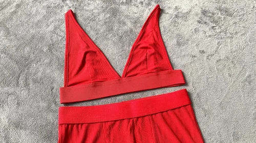 Vista 3 de ZFLM Sleeveless V-Neck Crop Tops Leggings 2 Pieces Set Winter Women Fashion Streetwear Outfits Sportswear Tracksuit