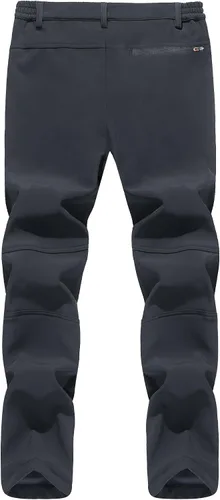 Vista 3 de TACVASEN Pantalones de esquí de nieve para hombre, pantalones de snowboard resistentes al agua, pantalones de senderismo con forro polar