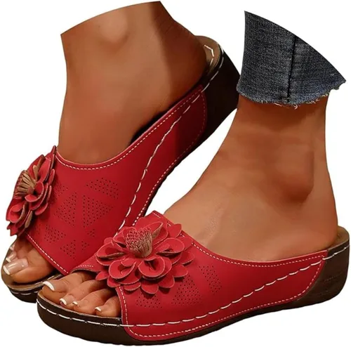 Vista 7 de Sandalias ortopédicas para mujer, con soporte de arco, sandalias de verano elegantes, pantuflas ortopédicas, cómodas, zapatos para caminar