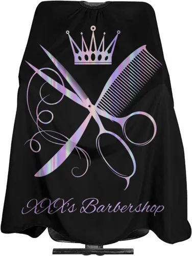 Vista 31 de Capa de barbero impermeable personalizada, Capa de peluquero personalizada, Añade tu texto, Capa de salón personalizada para hombres, Capa de corte