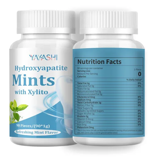 Vista 2 de Mentas nano hidroxiapatita – Mentas de xilitol para boca seca – Sin azúcar de hidroxiapatita – Promueve la remineralización, aliento fresco oral