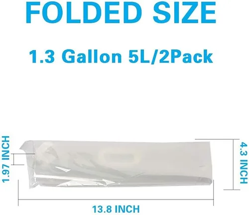 Vista 3 de Soddeph Bolsa plegable de plástico transparente de grado alimenticio, libre de BPA, para deportes, camping, equitación, montañero, congelable, grado