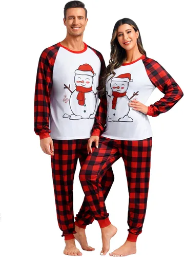 Vista 2 de Kranchungel Matching Christmas Pajamas for Family Matching Womens Chrisrmas Pjs for Couples