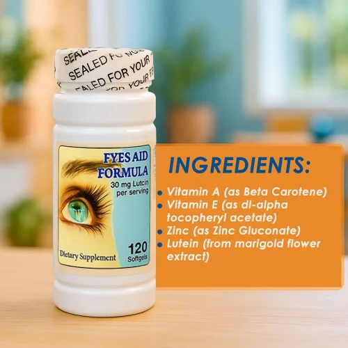 Vista 3 de Nu-Health Eye Aid Formula – 120 cápsulas blandas Fórmula de salud ocular con vitaminas para los ojos