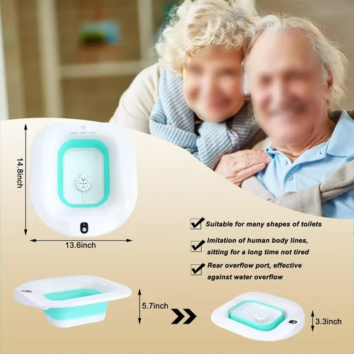 Vista 3 de Bañera eléctrica de asiento – Cuenca plegable para cuidado posparto, tina de baño para calmar y limpiar vagina y anal, hemorroides y tratamiento