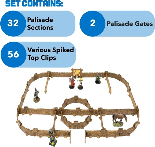 Vista 3 de Dirt Cheap Dungeons Palisades Kit TT RPG Terrain Building para Calabozos y Dragones, Pathfinder, Juegos de Guerra y mucho más