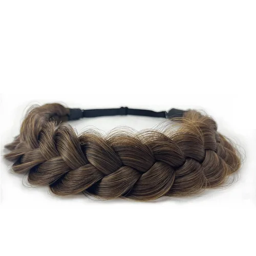 Vista 24 de Diadema Trenzada de 2 Hebras Despeinada Clásica Gruesa Trenzas Anchas Elástica Extensible de Calidad Sintética Diadema Trenzada para Mujeres Niñas