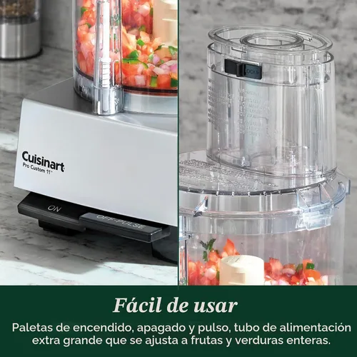 Vista 6 de Cuisinart Procesador de alimentos, Pro Custom de 11 tazas, cromo cepillado, DLC-8SBCYP1