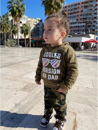 Vista 2 de DISAUR Conjunto de ropa para niños pequeños (1-6T) sudadera para bebés de manga larga