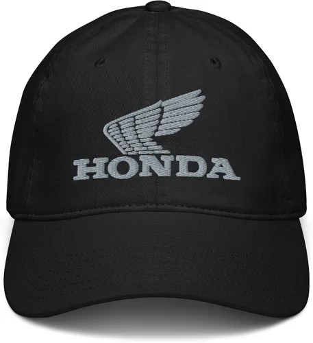 Vista 2 de Honda Sombrero de béisbol ajustable con logotipo retro gris