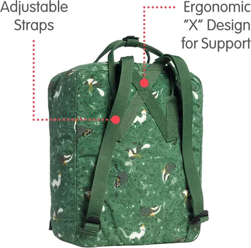 Vista 3 de Fjallraven Kanken Art Special Edition Mochila, fábula verde (GRNFAB976), talla única