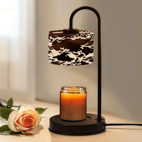 Vista 8 de Lámpara calentadora de velas con temporizador y atenuador, sin costuras, osos de peluche, nubes, luna, estrellas, acuarela, dibujada a mano, cera