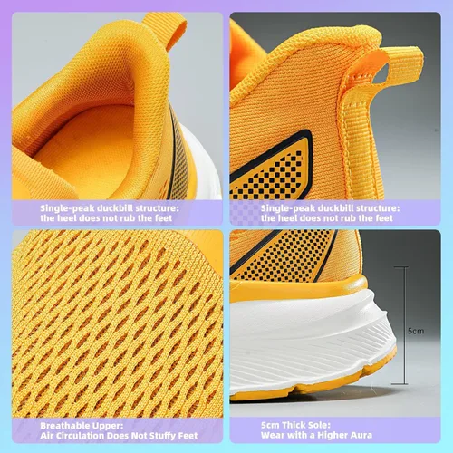 Vista 5 de Zapatos anchos para caminar para hombre, suela suave, antideslizante, cómodos, transpirables, atléticos, gimnasio, entrenamiento, deportes