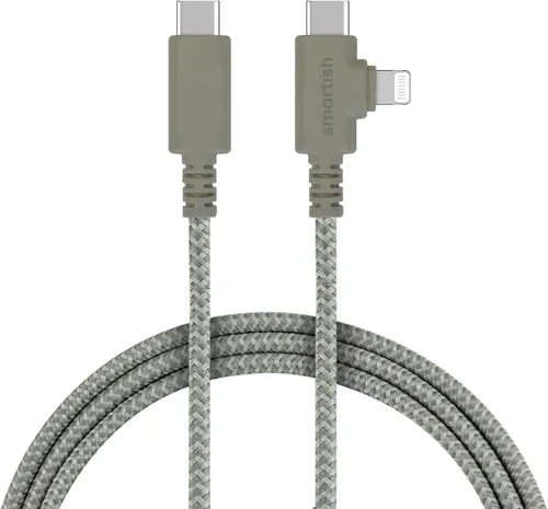Vista 11 de Smartish Cable USB-C/Lightning 17/16/16e/15/14 - Crown Joule - Cable de carga universal de 6 pies con micro USB - Certificado MFi Estoy sonrojando