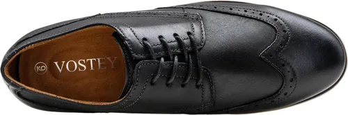 Vista 4 de Vostey Zapatos de vestir de cuero para hombre, zapatos de vestir casuales para hombres, zapatos de cuero Oxford para hombres