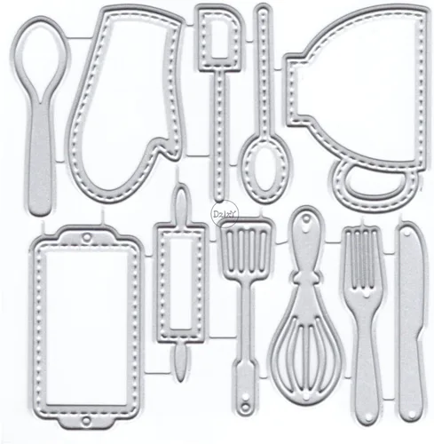 Vista 28 de DzIxY Casas Troqueles de corte de metal para kit de fabricación de tarjetas, troquelados de papel en relieve, plantillas de máquina de álbumes