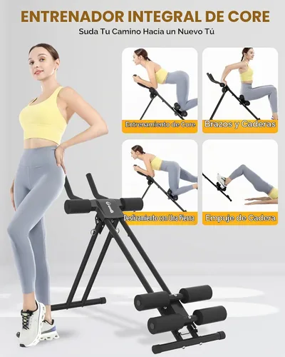 Vista 2 de GuuG Ab Machine Ab Trainer - Máquina de abdominales ajustable para entrenamiento de estómago en casa, gimnasio, entrenamiento de abdominales
