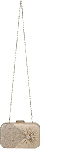 Vista 3 de Covelin Bolso de mano plisado de moda para mujer con bolso de noche de diamantes