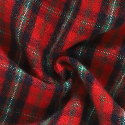 Vista 7 de Conjunto de 2 piezas de pantalones de manga larga para niñas pequeñas, manga larga, retazos, a cuadros, princesa, elástico