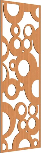 Vista 181 de 9 3/8"W x 24 3/8"H x 1/4"T Farwell Decorativos Paneles de Pared de Madera Calado, Hickory