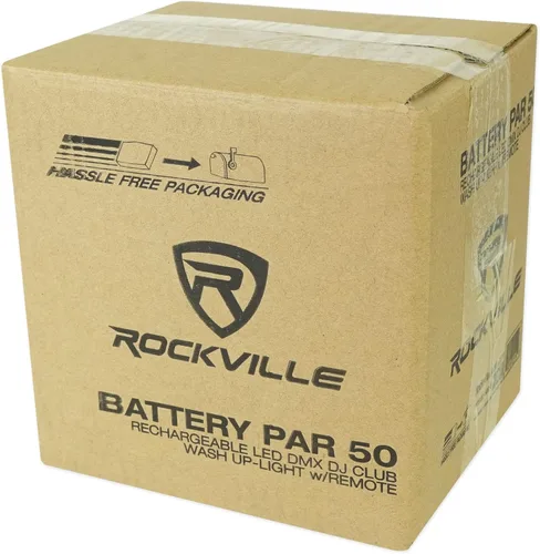 Vista 12 de Rockville Batería PAR 50 18W LED DMX Wash Up-Light, batería recargable, control remoto, mezcla de colores RGB, activada por sonido, para DJs
