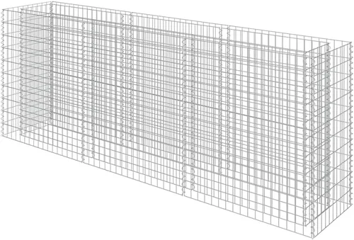 Vista 19 de vidaXL Gabion - Cama elevada de acero galvanizado 35.4"x19.7"x39.4