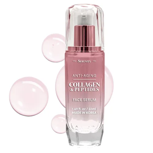 Vista 9 de Serenity Dew - Suero facial de oro de 24 quilates y colágeno, probado por dermatólogos, cuidado de la piel coreano antienvejecimiento, calma