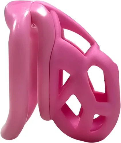 Vista 9 de Jaula de castidad de resina, dispositivo de castidad masculina 3.0 con 4 anillos, dispositivo de castidad masculina para pene, jaula de castidad
