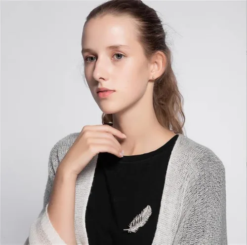 Vista 7 de Broche de plumas de cristal para mujeres y hombres con diamantes de imitación, broche de metal, accesorio de ropa, joyería, boda, fiesta nupcial