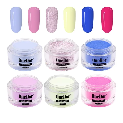 Vista 12 de OneDor - Polvo para uñas, polvo para inmersión de uñas, sistema de pigmentos de color acrílico, 1 onza