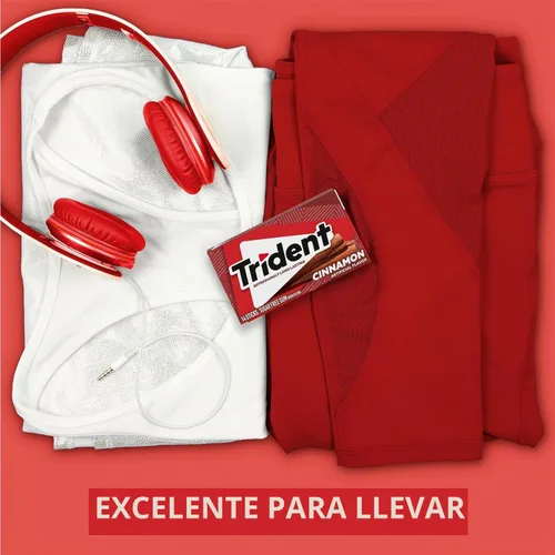Vista 10 de Trident Goma de mascar de canela sin azúcar, 3 paquetes de 14 piezas (42 piezas en total)