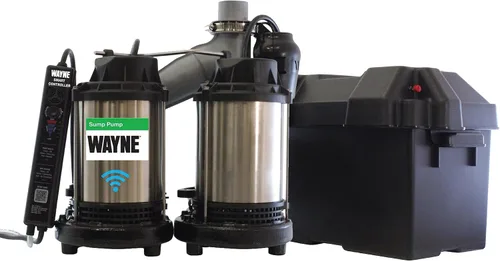 Vista 13 de WAYNE - Bomba de sumidero de 1/2 HP con interruptor de flotador vertical integrado y capacidad de respaldo de batería de 12 voltios, batería