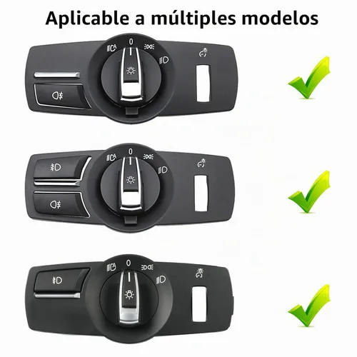 Vista 6 de Jaronx Compatible con perilla de control de faros delanteros BMW