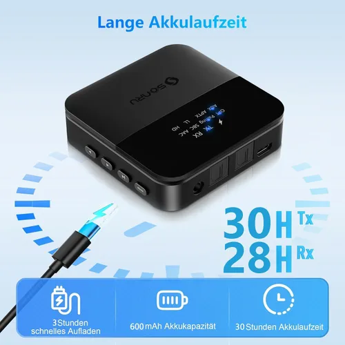 Vista 3 de SOARUN Transmisor FM Bluetooth 5.3, kit de coche adaptador de radio inalámbrico (marrón)