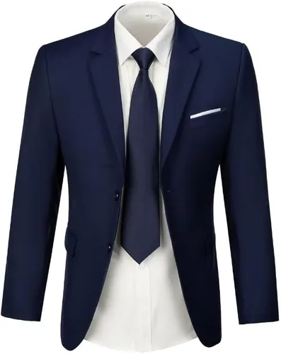 Vista 2 de Qisuma Trajes de rayas para hombre, ajuste delgado, 3 piezas, traje de baile de graduación, traje de boda, esmoquin para hombre, chaqueta, chaleco