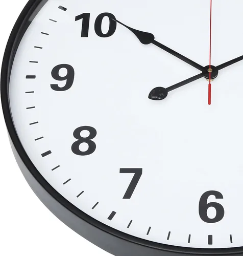 Vista 7 de LEIKE Reloj de pared grande de metal de 24 pulgadas, color negro, cuarzo silencioso retro, funciona con pilas, decorativo para patio, cocina, sala