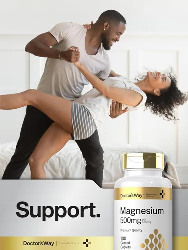 Vista 6 de Doctor's Way Suplemento de magnesio de 500 mg 100 cápsulas recubiertas Óxido de magnesio Vegetariano, sin OMG, sin gluten