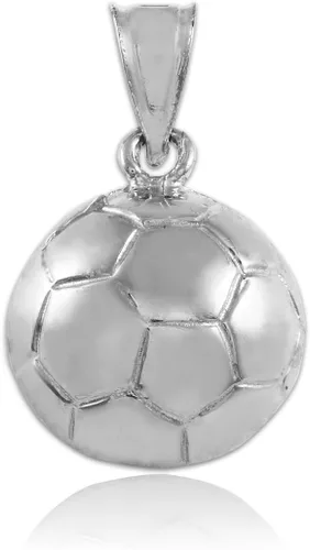 Vista 5 de Sports Charm - Collar con colgante de pelota de fútbol de plata de ley 925, solo a elección de colgante o longitud de cadena