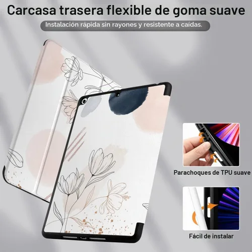 Vista 9 de DONGKE Funda compatible con iPad de 10.2 pulgadas 2021 2020 2019 iPad de 9ª/8ª/7ª generación con soporte para lápices, funda protectora delgada
