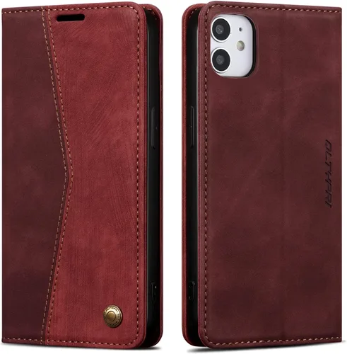 Vista 131 de QLTYPRI Para iPhone Air Case Wallet Con Tarjetero, Vintage PU Cuero Kickstand Cierre Magnético A Prueba De Golpes Folio Libro Funda Para IPhone 17