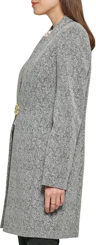 Vista 3 de DKNY Chaqueta con detalle de monograma metálico para mujer