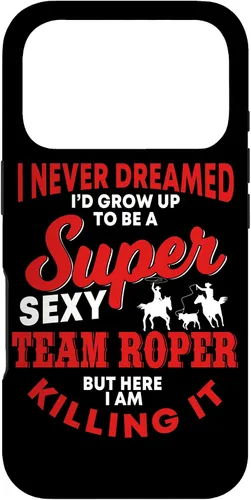 Vista 30 de Funny Team Roper Quote Rodeo Western Horse Roping Case para iPhone 17
