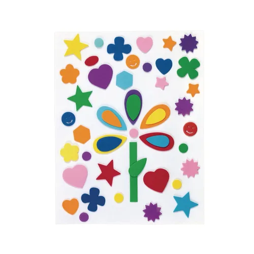 Vista 6 de Colorations Cubo de espuma divertida con formas de material multicolor para artes y manualidades para niños (1/2 libra)