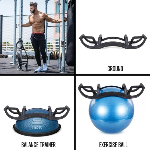 Vista 8 de The Helm - Sistema de entrenamiento de fuerza y fitness – Dispositivo multiagarre para flexiones y plancha para pelota de equilibrio y de estabilidad