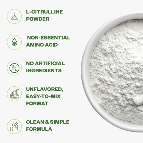 Vista 3 de Purisure L-Citrulina en polvo 8.82 oz, suplemento de malato de citrulina 2:1 de alta calidad para rendimiento de fuerza y energía, polvo de malato