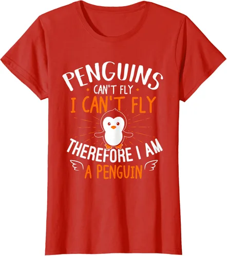 Vista 86 de Penguins Can't Fly Shirt - Camiseta de regalo para amantes de los pingüinos, Azul Azul Marino