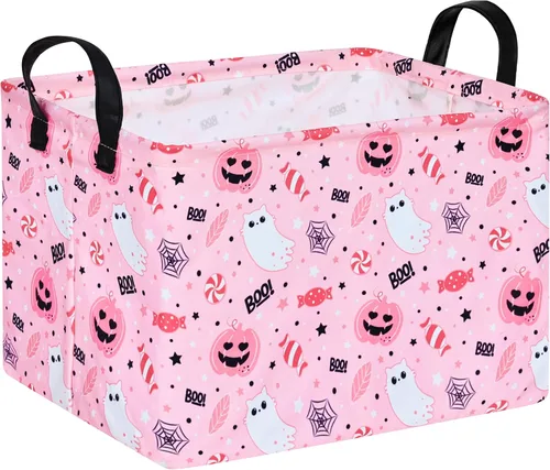 Vista 37 de Cesta de almacenamiento vacía para niños, organizador de almacenamiento impermeable de béisbol, cestas plegables con asas para mujeres, cesta