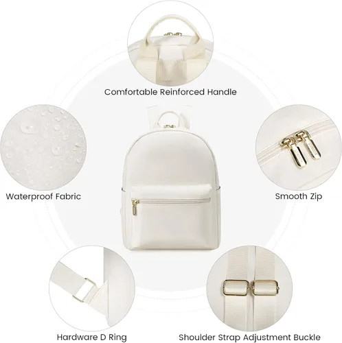 Vista 6 de LOVEVOOK Mini mochila pequeña y linda mochila de moda para niñas y mujeres Light
